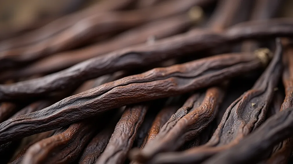 Cured vanilla beans