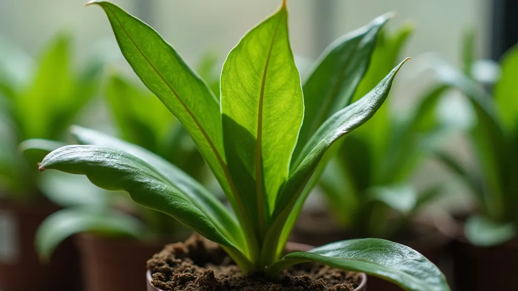 Healthy vanilla bean plant