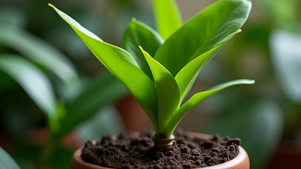 Vanilla bean cutting potted in orchid mix