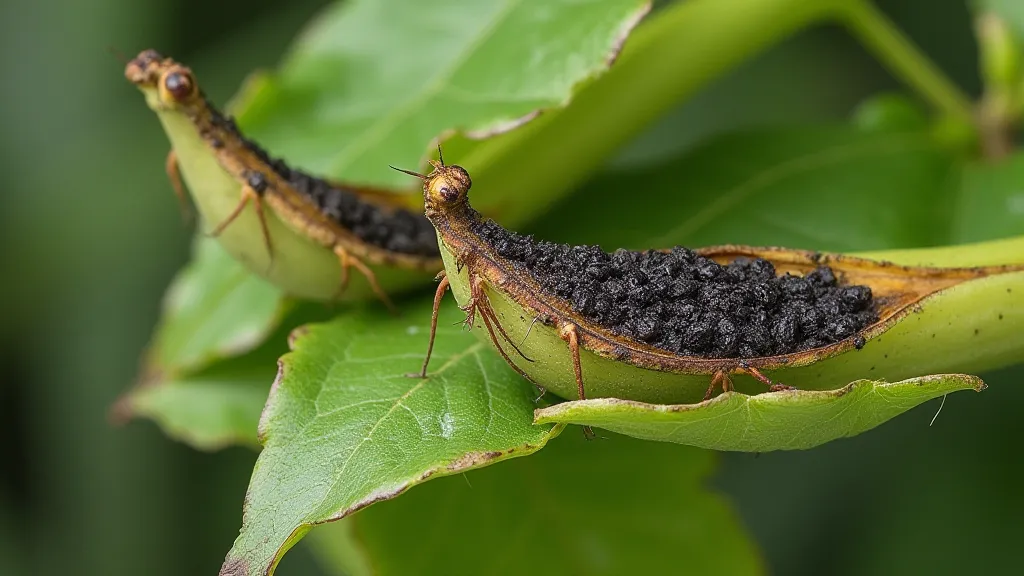 Rotting vanilla bean vine